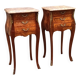 Pair of Louis XV style bedside tables in rosewood.