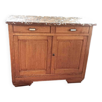 Art Deco sideboard Solid blond oak Width 120 cm