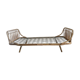 Bed bench into rattan vintage 1960