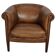 Vintage Dutch cognac coloured leather club chair