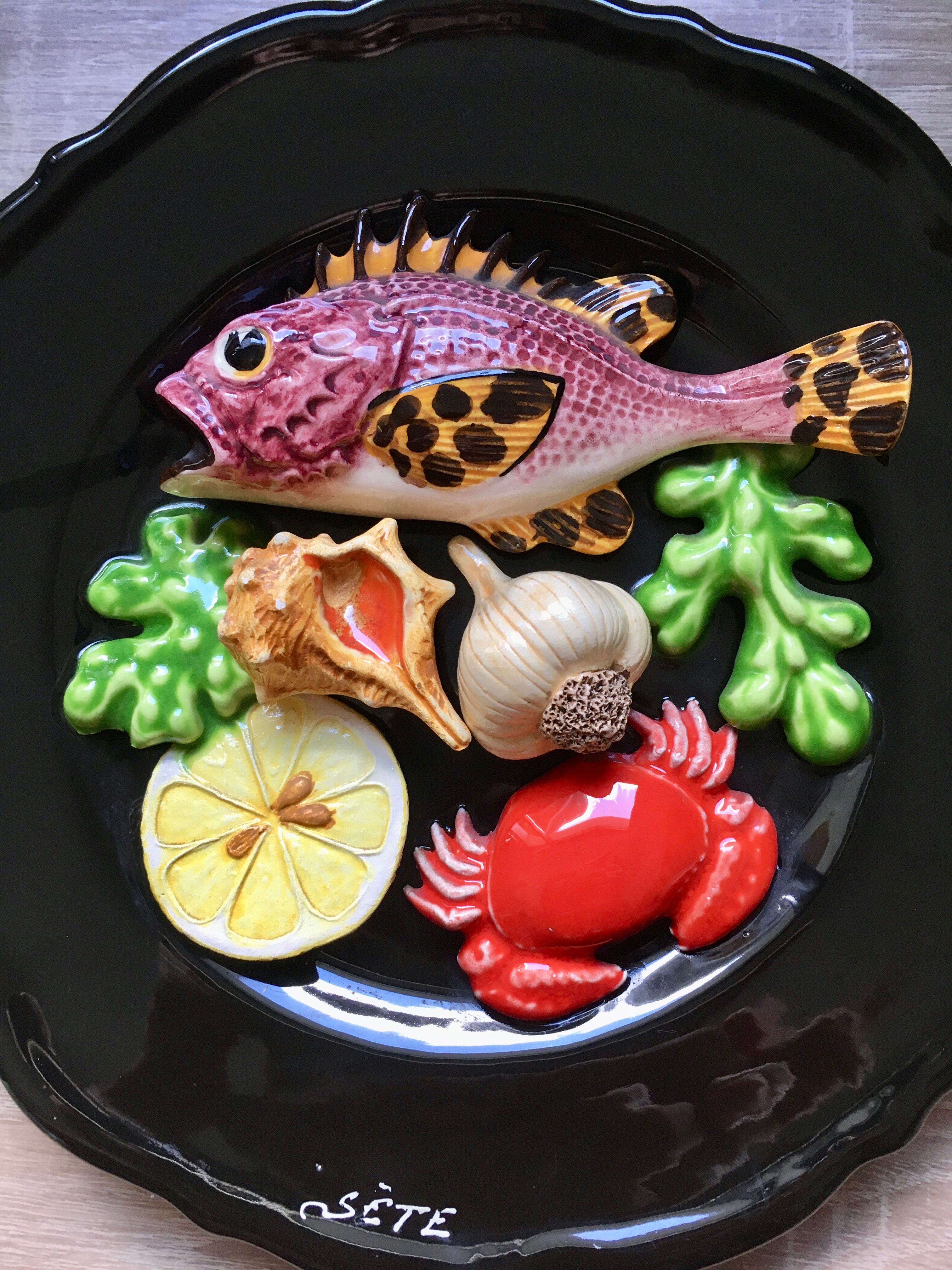 Decoration plate theme fish Sète