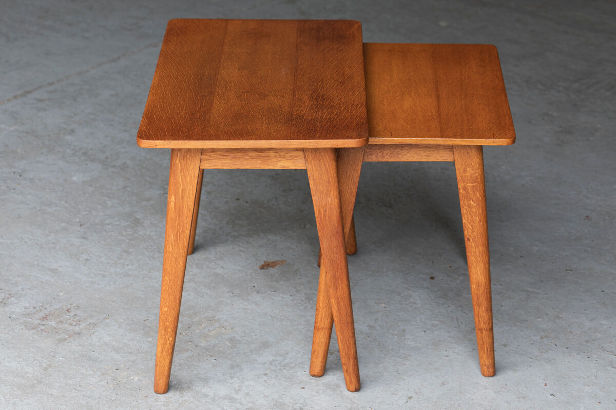 Set of nesting tables in teak, Dutch design, 1960’s