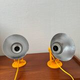 2 appliques murales vintage en métal jaune Ikea
