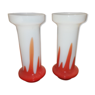 Pair of opaline vases