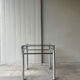 Side table / End table chrome and smoked glass 70's