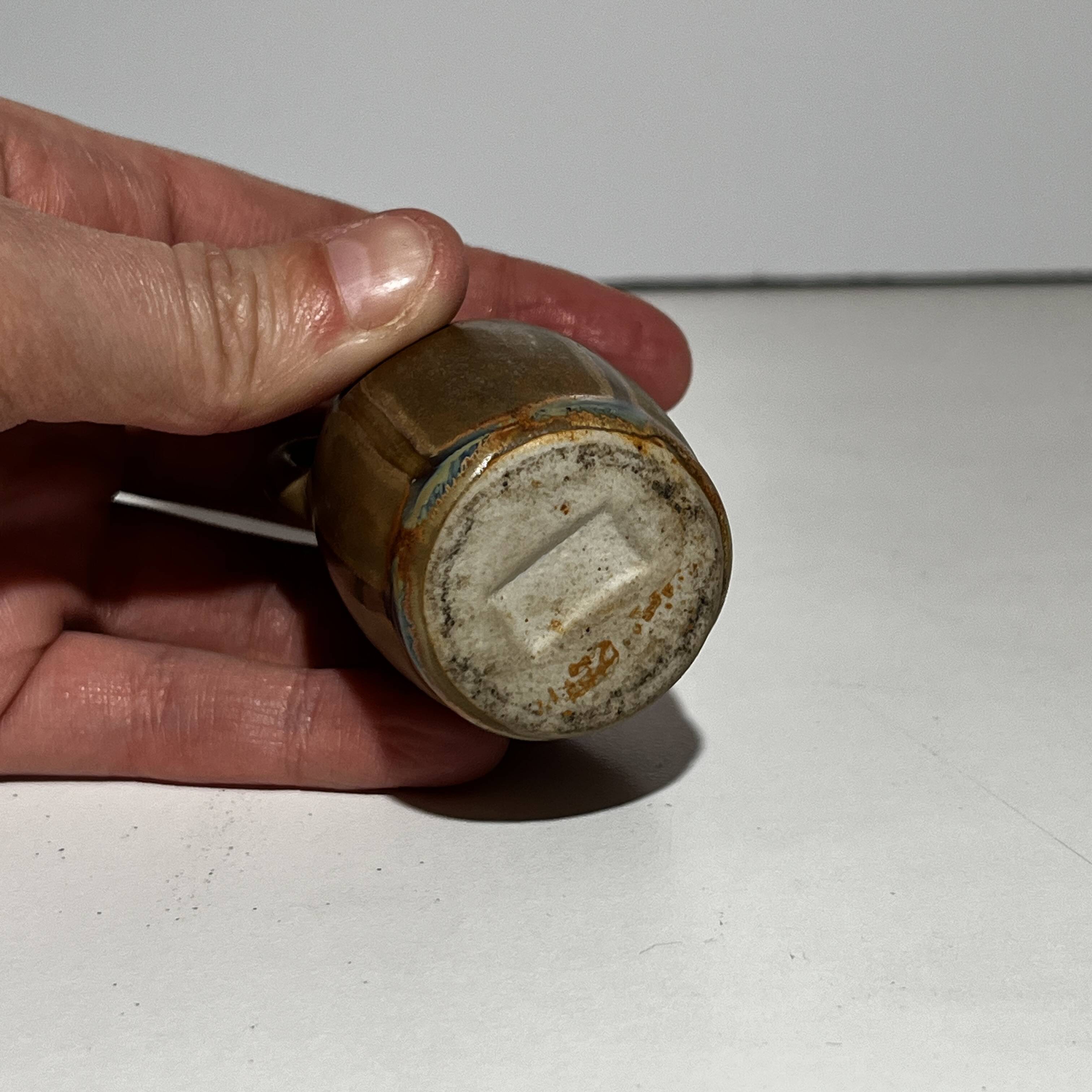 Set of 7 miniature stoneware vases, Denbac & Charles Greber, France, early 20th century