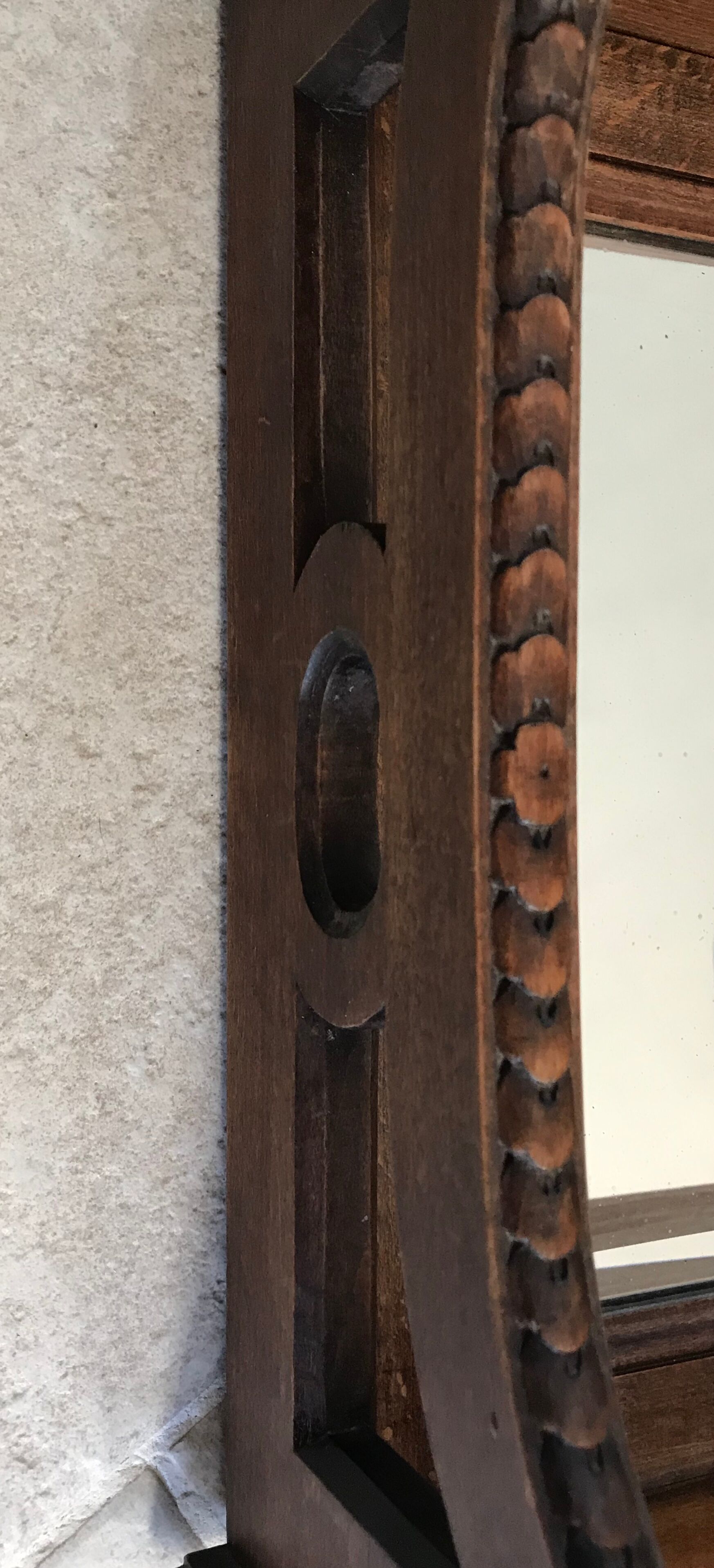 Old wall mirror shelf