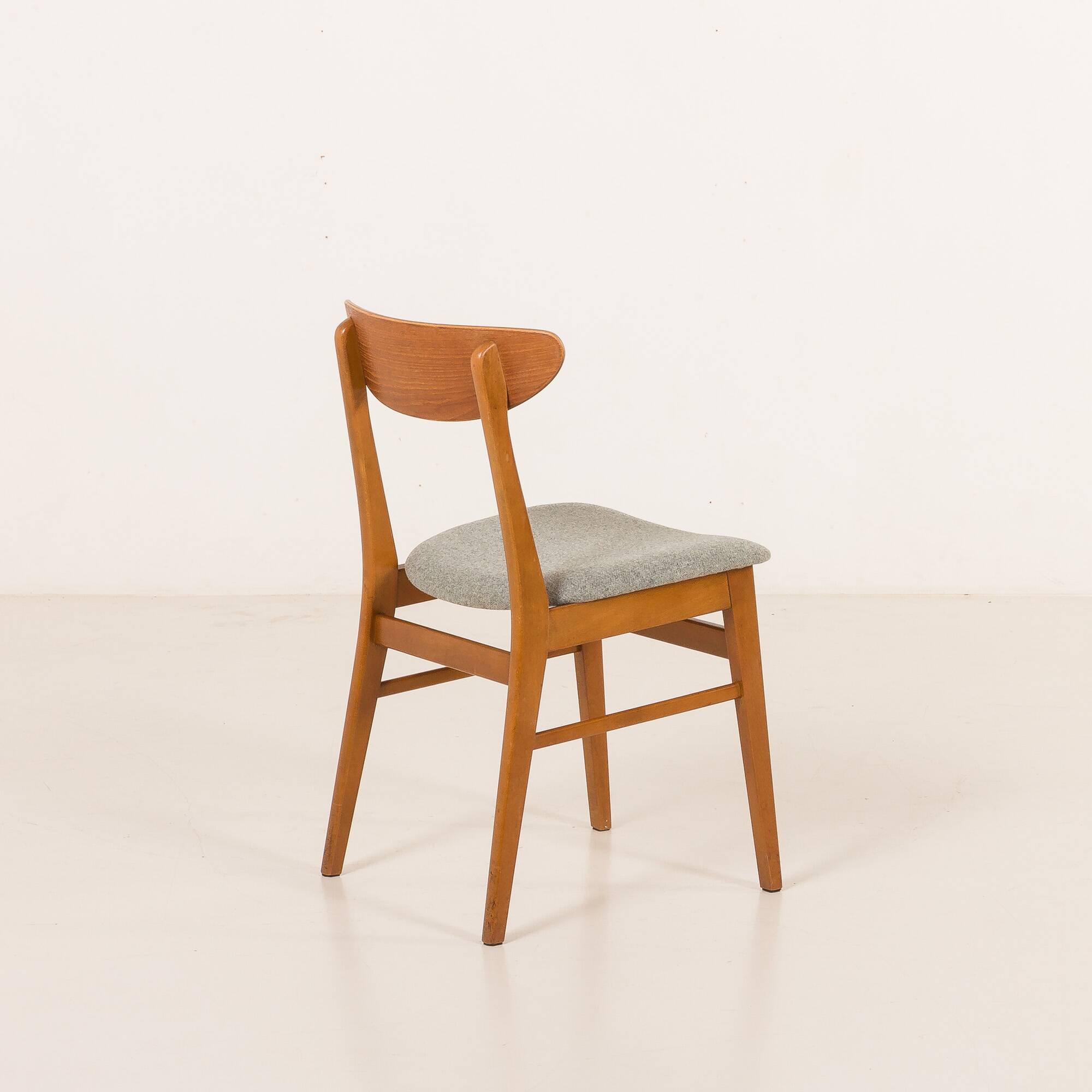 Farstrup teak and wool chairs, set of 4, 1960s