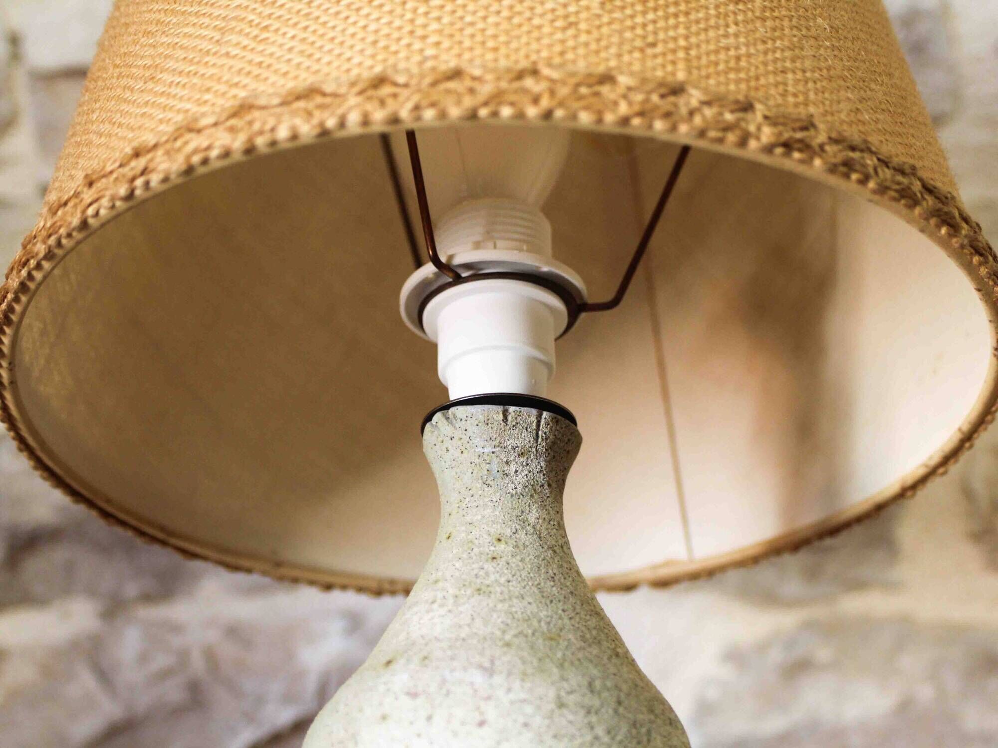 Stoneware lamp by Jean-Claude Séguin - Stoneware from Puisaye