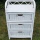 Peacock white rattan headboard 140 + chest