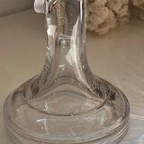 Pair of candlesticks, dove decor, in glass