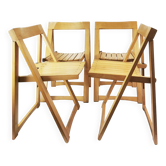 Chaises pliantes modernistes de Trieste, Alberto Bazzani, conçues par Aldo Jacober
