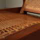 Mid-century architectural teak lounge chair with cane seat, 1950s