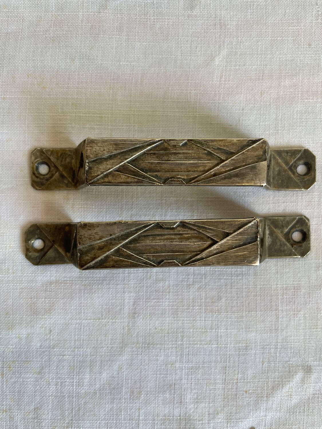 Set of 4 Art Deco handles