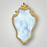 Large wall mirror in gold leaf resin - baroque rococo style