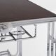 Modernist Art Deco walnut and nickel-plated metal bar table circa 1930