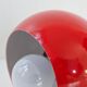 Lampe Space Age en tôle laquée rouge dans le goût de Magistretti, 1960