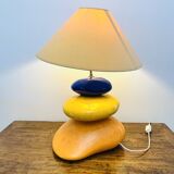 Galet François Châtain Lamp – Blue, Yellow and Orange Design – 60 cm