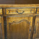 Rustic two-body oak sideboard from the 1960s.
