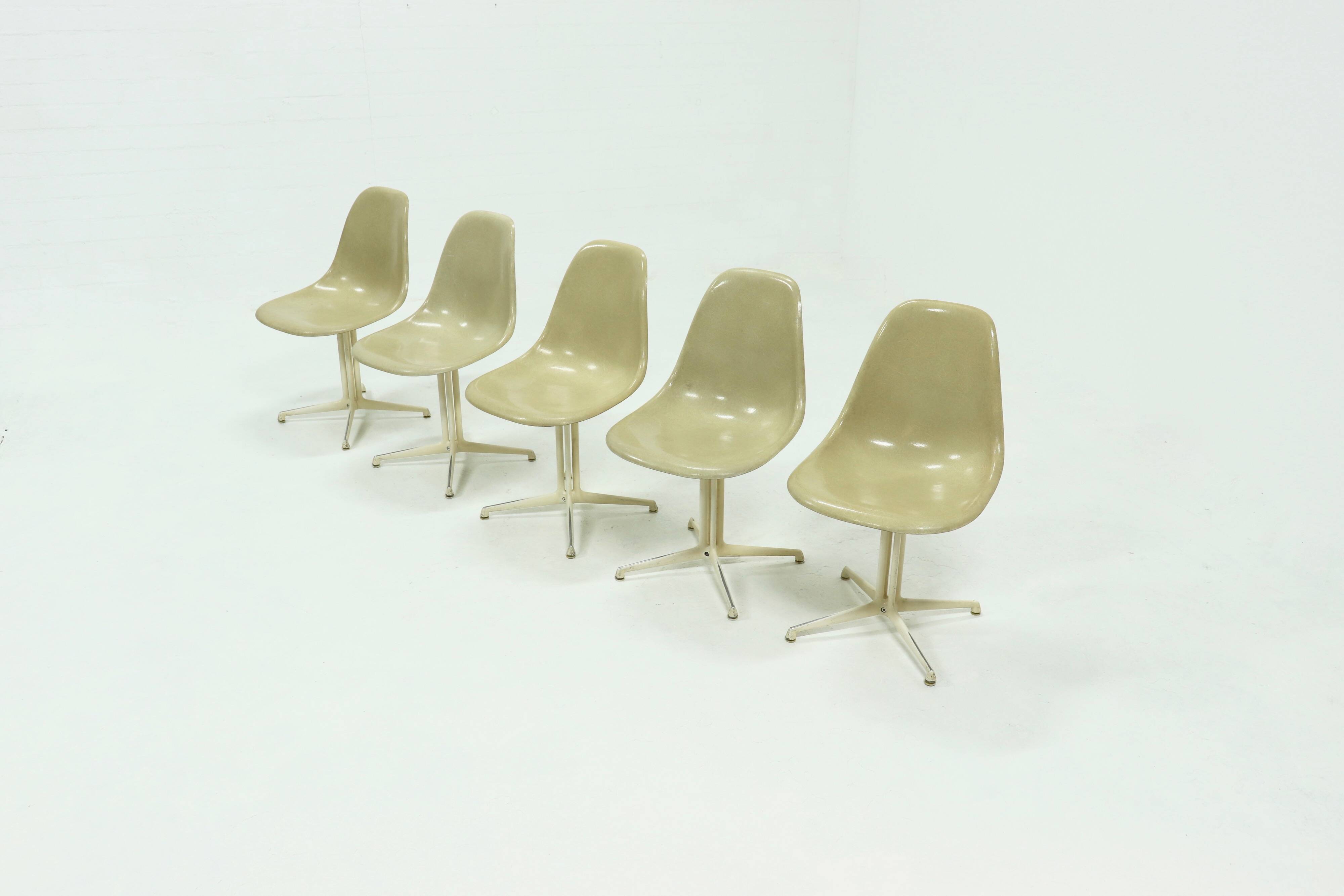 Set of 5 La Fonda Dining Chairs by Charles & Ray Eames for Vitra Herman Mil