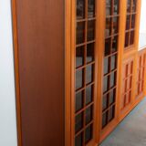 Living room modules in briar wood, “Caccia alla Volpe” model, 1970