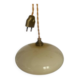 Vintage opaline globe pendant lamp / portable lamp