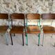 Set of 4 mismatched old school style chairs