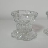 Set of 2 Reims glass candle holders