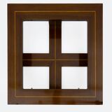 Mid-century Modern Maple Inlays and Walnut Coffee Table, Italy, 1970s