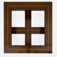 Mid-century Modern Maple Inlays and Walnut Coffee Table, Italy, 1970s