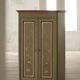 Old Danish cupboard painted with floral patterns, folk art, 19th century.