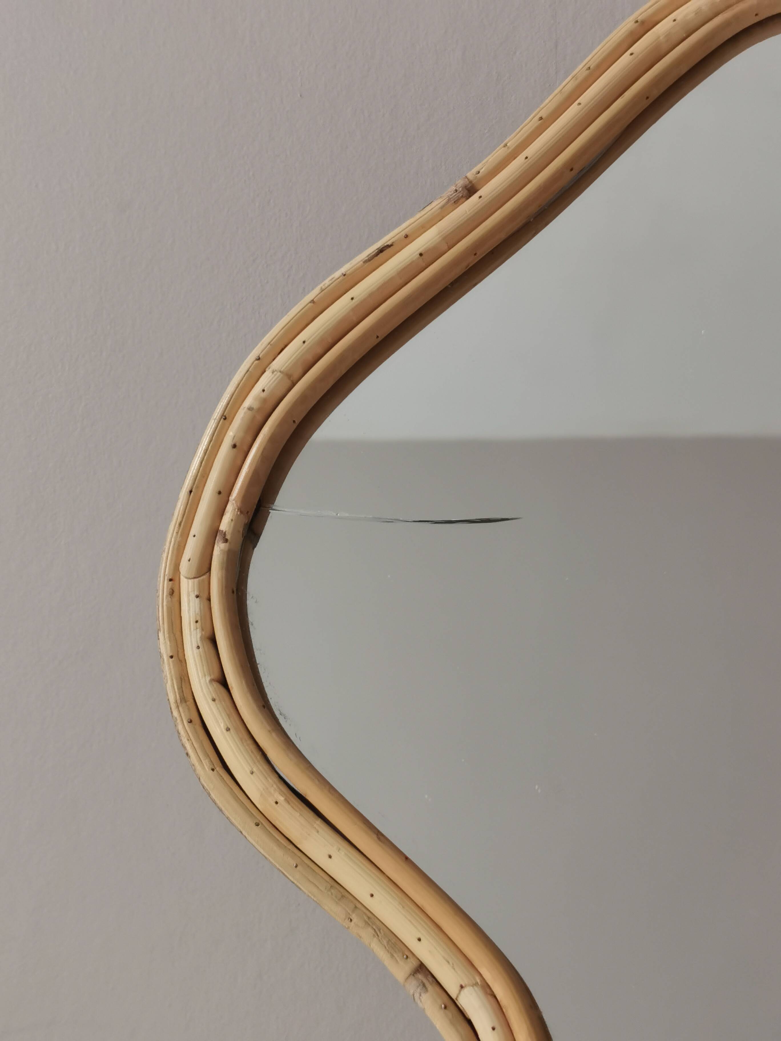 Archibald wooden mirror – 40×35 cm – Mirror - slight snag on the mirror
