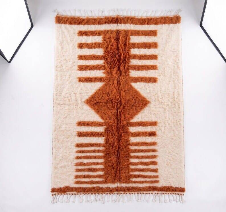 Berber carpet - Beni Ourain carpet - handmade 150/250 cm