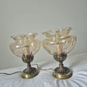 Pair of vintage Targetti bedside lamps - Candle bulb night lights