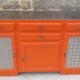 Buffet mado orange et inox