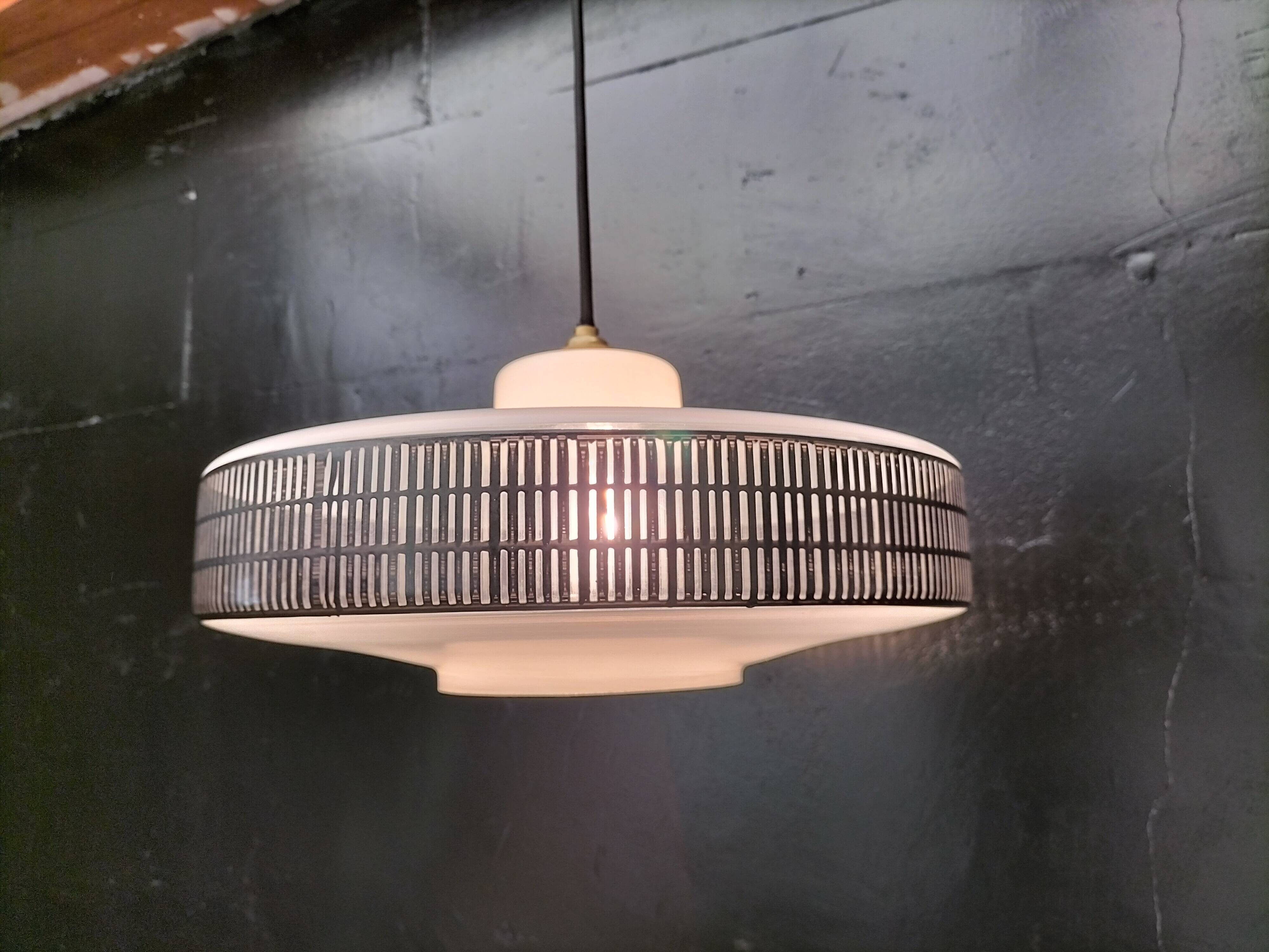 Vintage glass pendant light