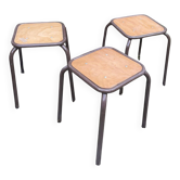 Three workshop stools
