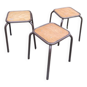 Three workshop stools