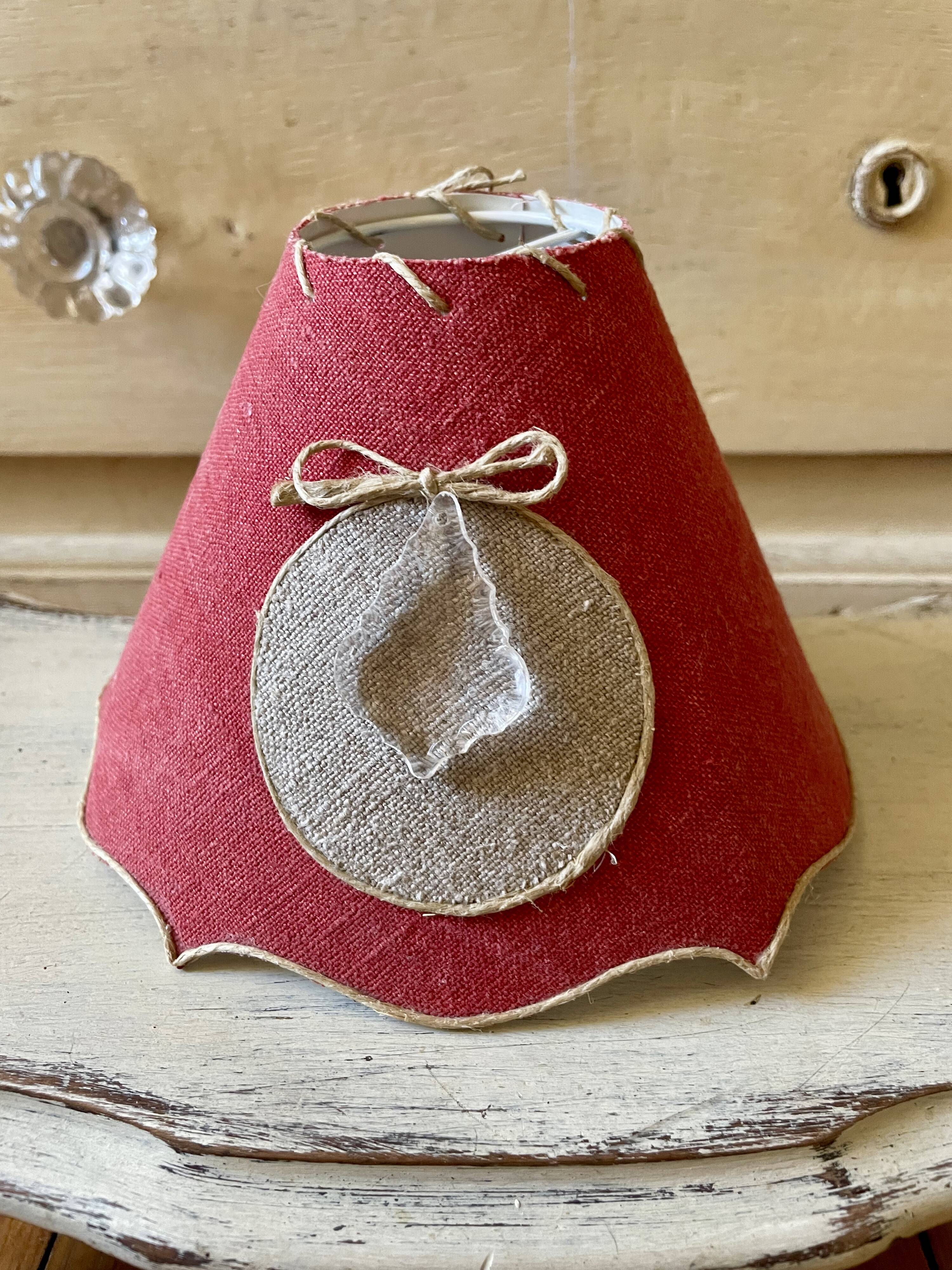 Lampshade linen canvas grapevine