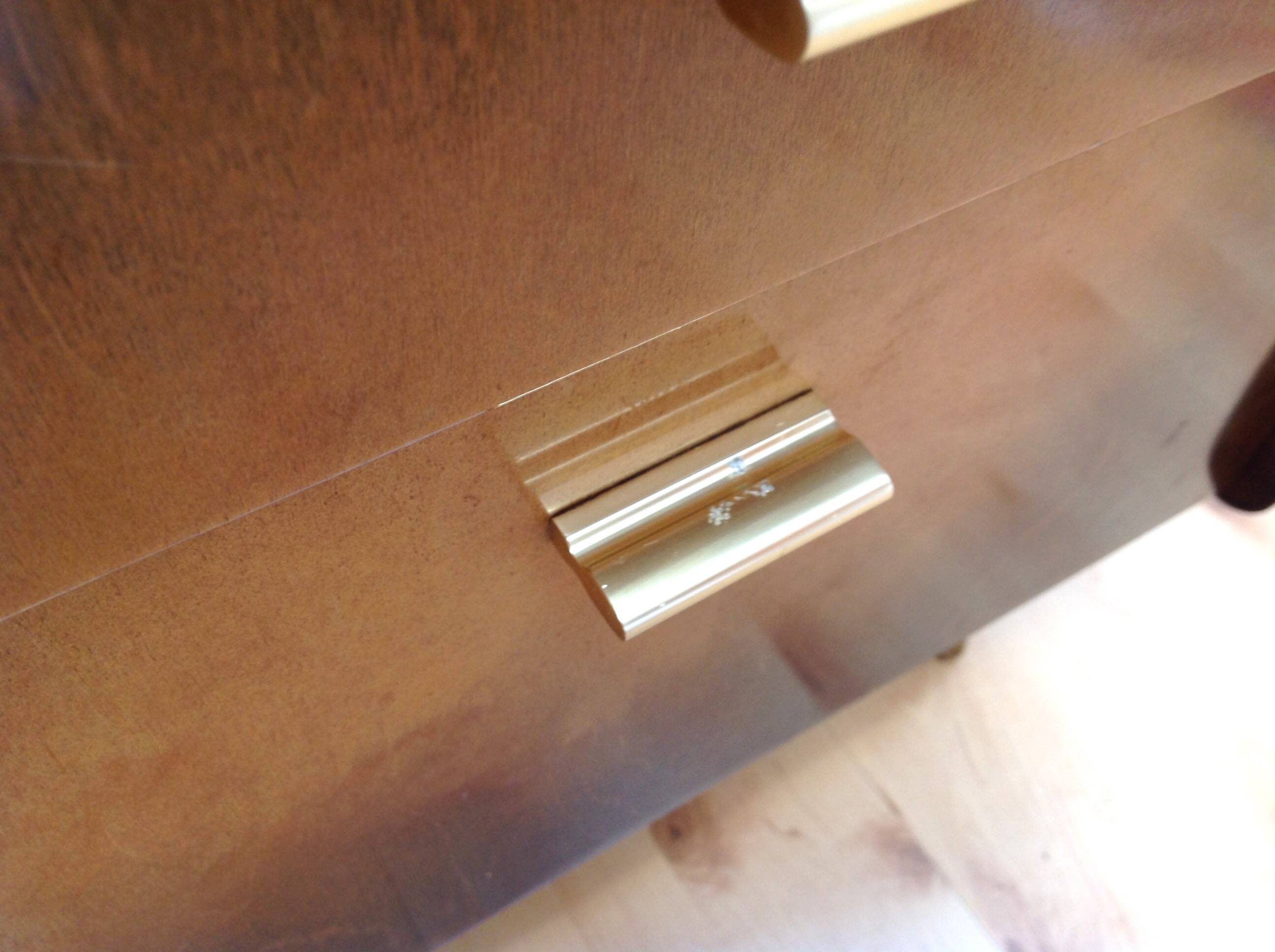 Pair of bedside tables with compass feet / vintage 50s-60s