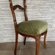 Pair of 19th century Louis XV style chairs, Napoleon III period in walnut