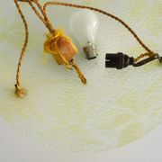 Suspension basin Art Deco 1 Fire, in yellow and transparent glass. Year 30