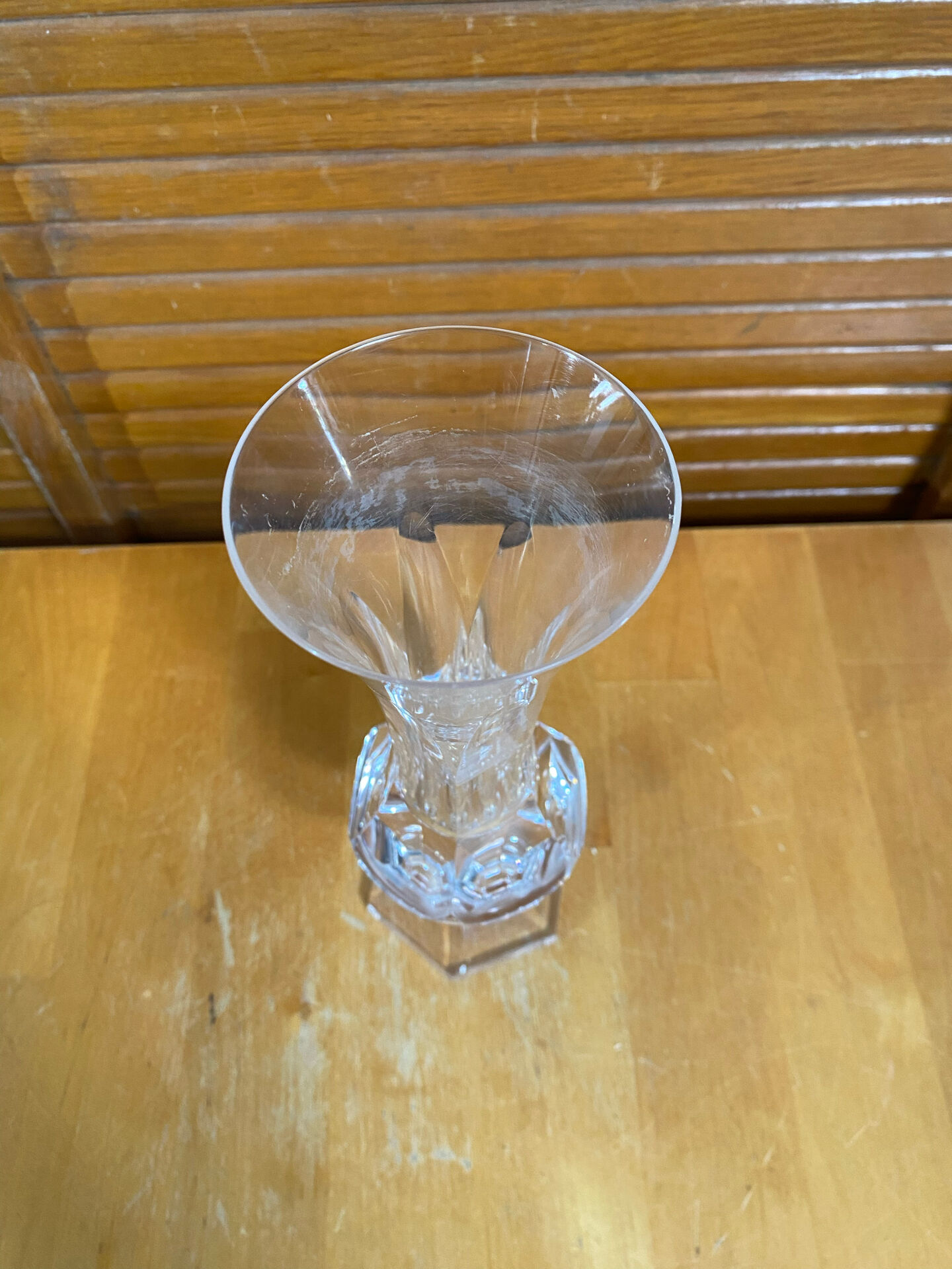 Ancient vase sèvres crystal glassworks moulded cut crystal made in france