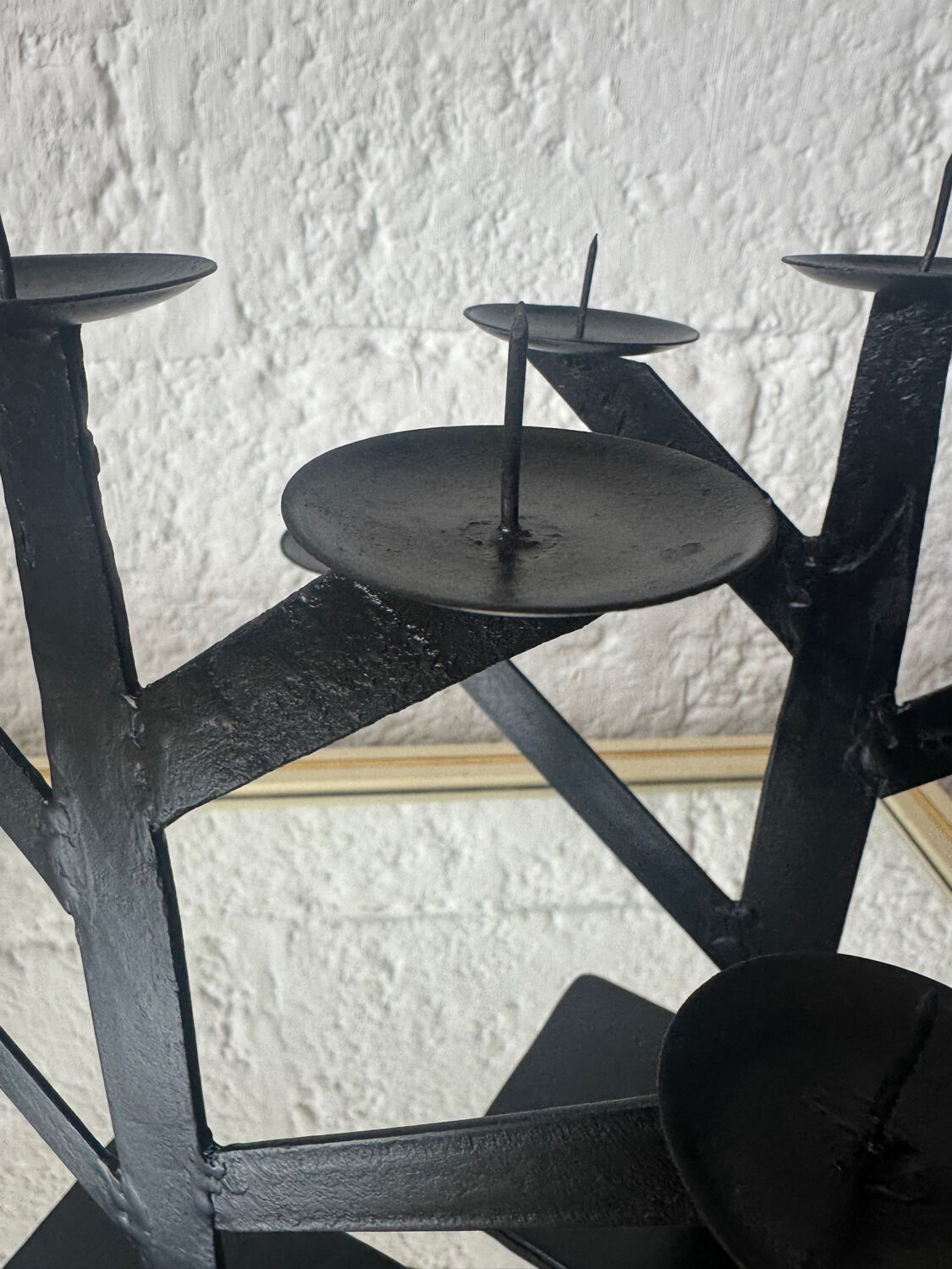 Wrought iron chandeliers, 1980s Habitat style