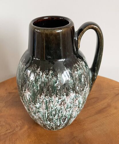 Vase en céramique vintage Scheurich 414-16 Fat Lava
