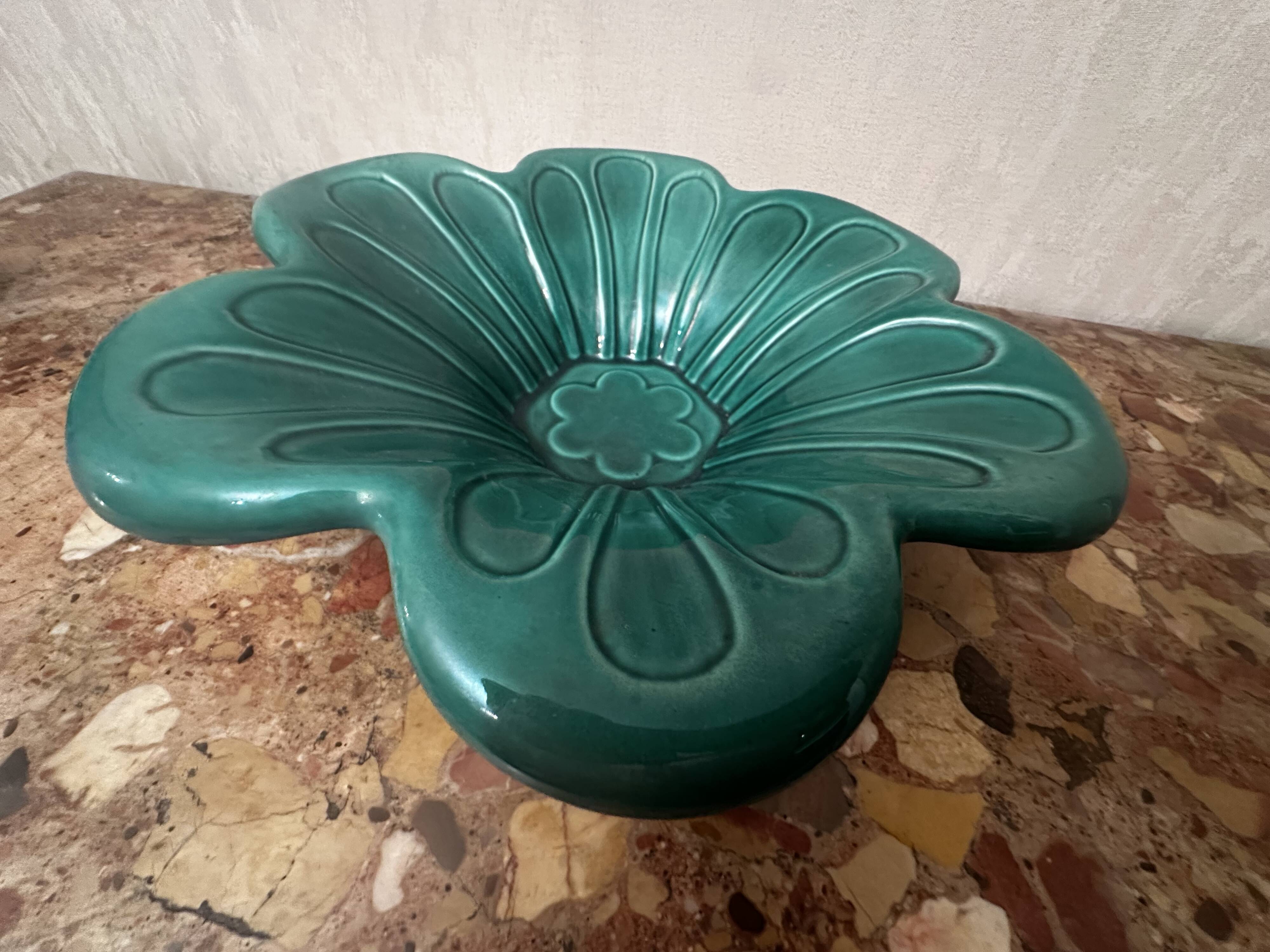 CAB Art Ceramics of Bordeaux - Large green art-deco centerpiece