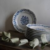 9 dessert plates in Chauvigny porcelain