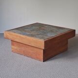 Table basse chêne et ardoise