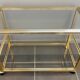 Television storage unit hi-fi video metal gold glass Pierre Vandel Paris 1970