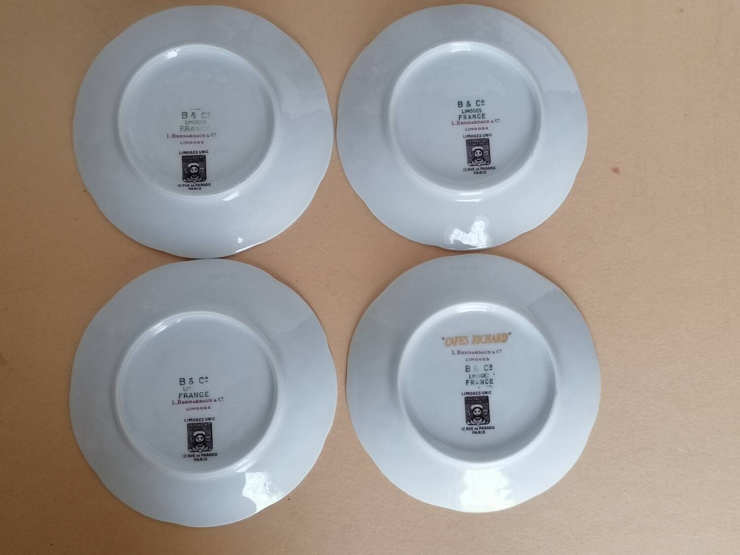 Bernardaud coffee service Limoges birds flowers